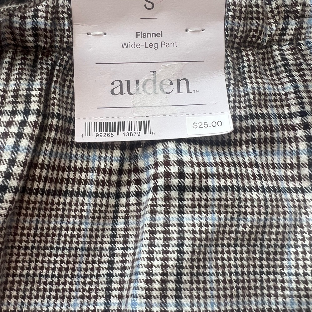 Auden Plaid Flannel Pajama Pants Wide Leg Drawstring NWT Small - Picture 5 of 5